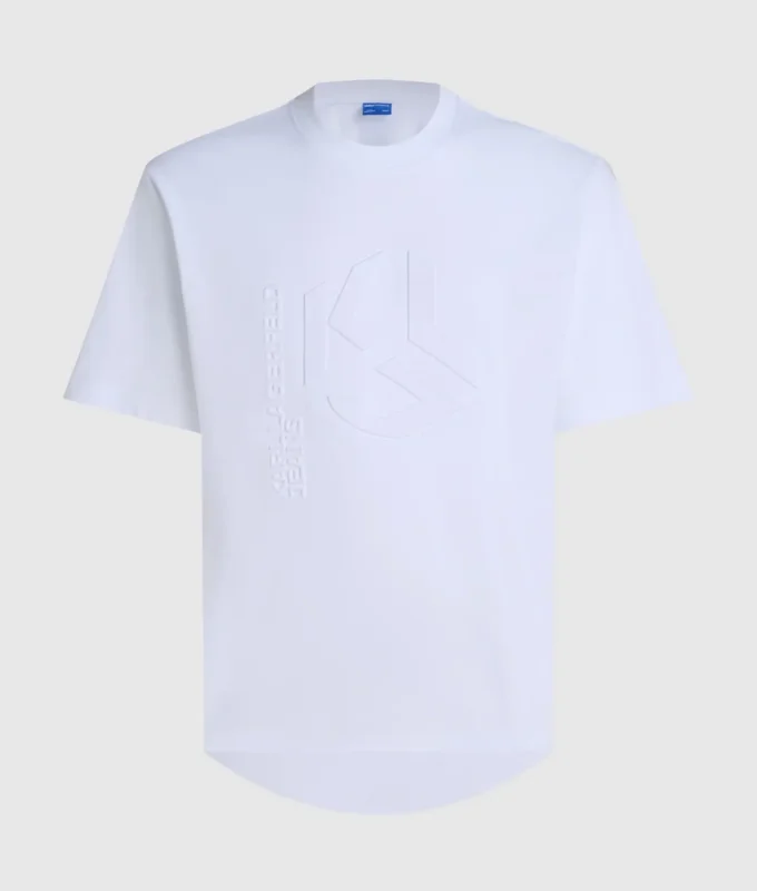 T-shirt met reliëfmonogram