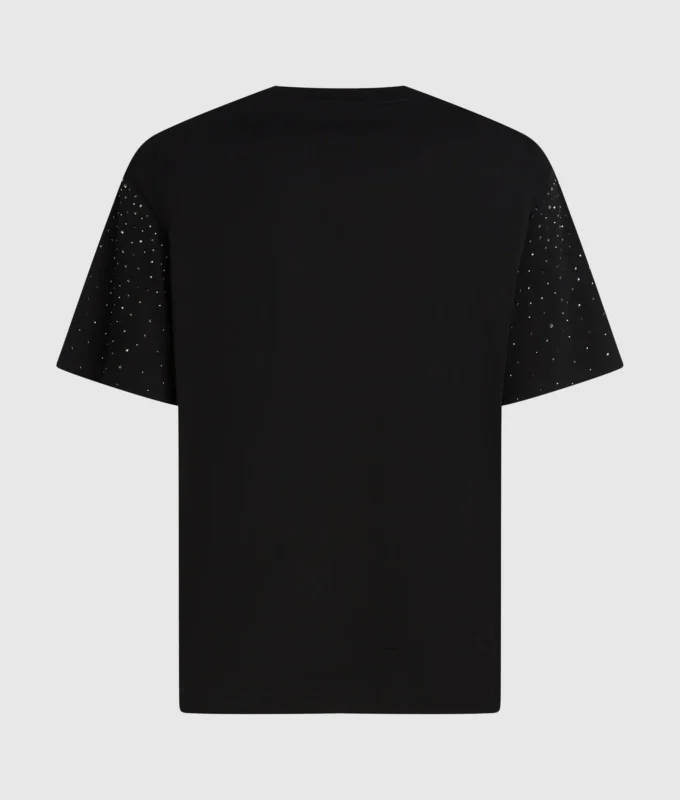T-shirt met strass monogram