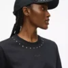 T-shirt met studs en logo