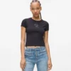 T-shirt met studs en monogram