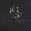 T-shirt met studs en monogram