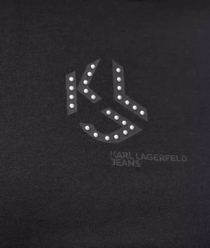T-shirt met studs en monogram