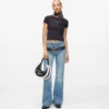 T-shirt met studs en monogram