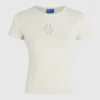 T-shirt met studs en monogram