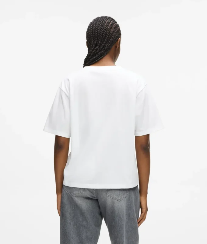 T-shirt met V-hals en kenmerkende zoom
