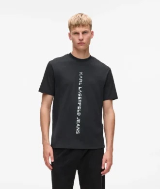T-shirt met verticaal logo