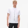T-shirt met verticaal logo