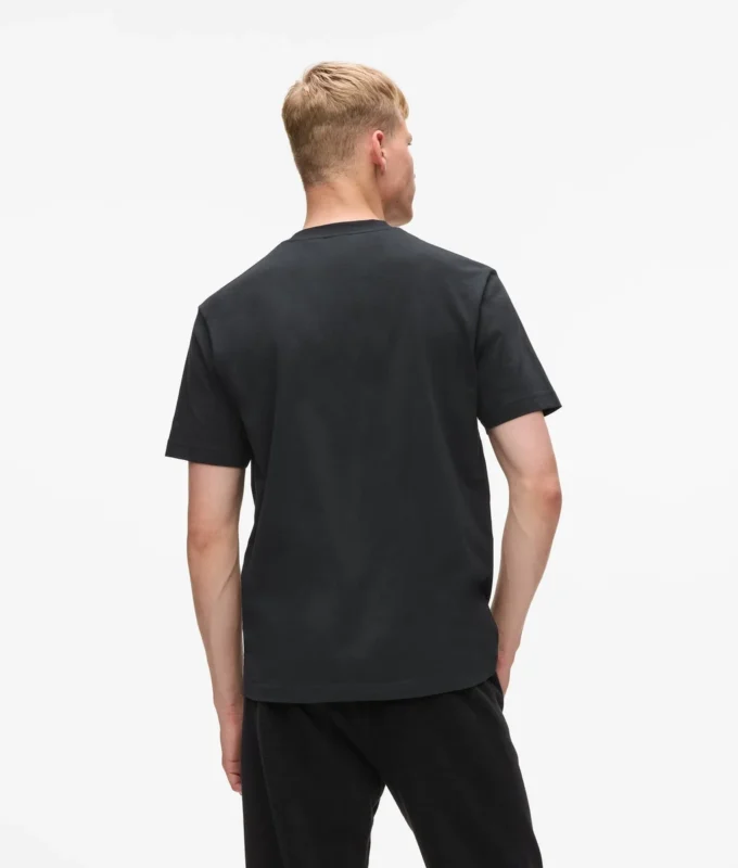 T-shirt met verticaal logo