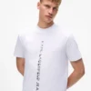 T-shirt met verticaal logo