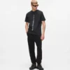 T-shirt met verticaal logo