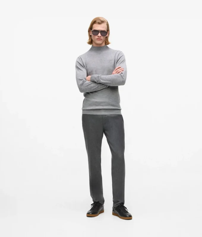 Tailored broek met rechte pijpen