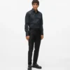 Tailored broek van wolmix