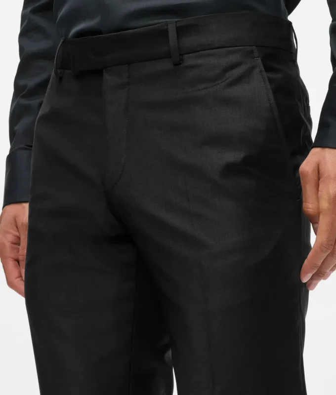 Tailored broek van wolmix