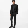 Tailored broek van wolmix
