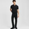 TAPERED JEANS MET RITS