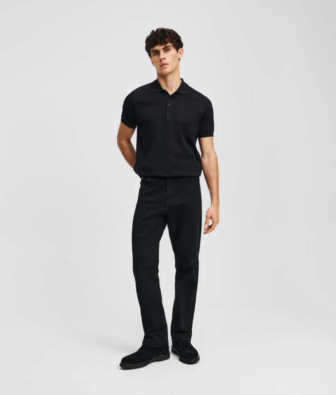 TAPERED JEANS MET RITS