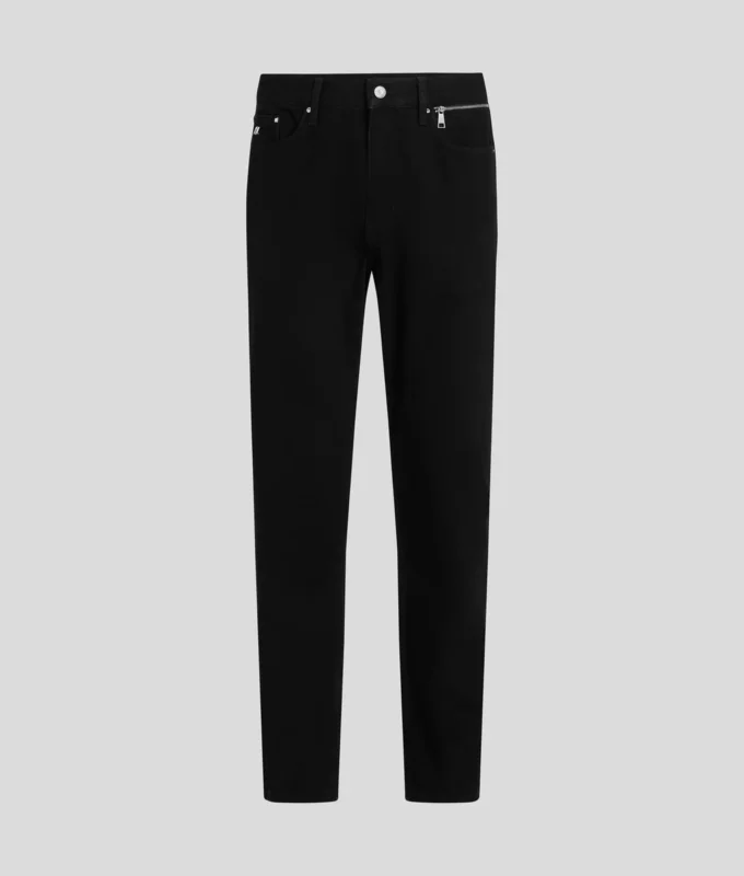 TAPERED JEANS MET RITS