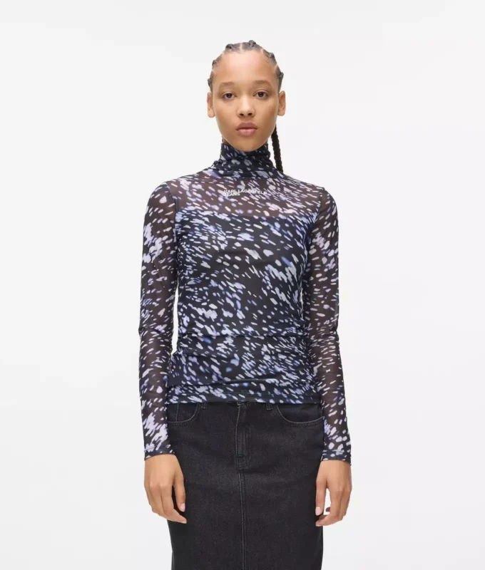 Top met all-over print