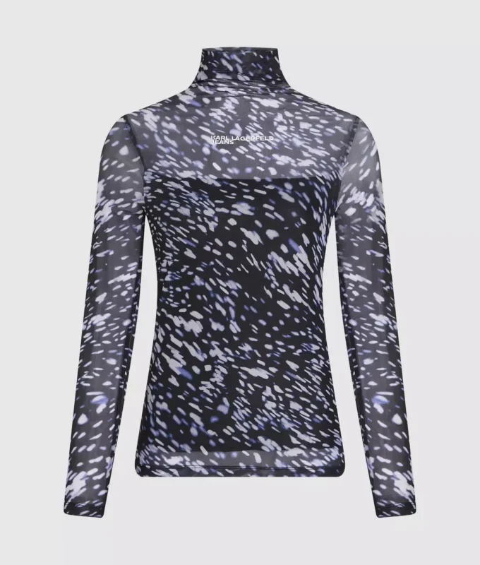 Top met all-over print