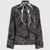 Top met waaierprint