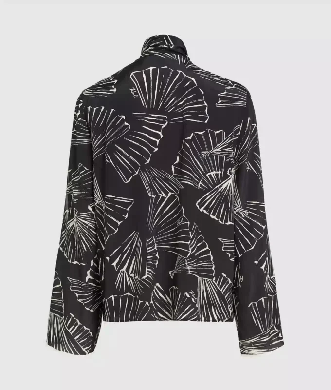 Top met waaierprint