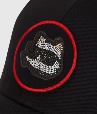Transformeerbare Ikon-pet met strass-patches