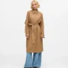 Trenchcoat met plooien