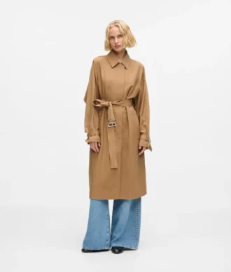 Trenchcoat met plooien