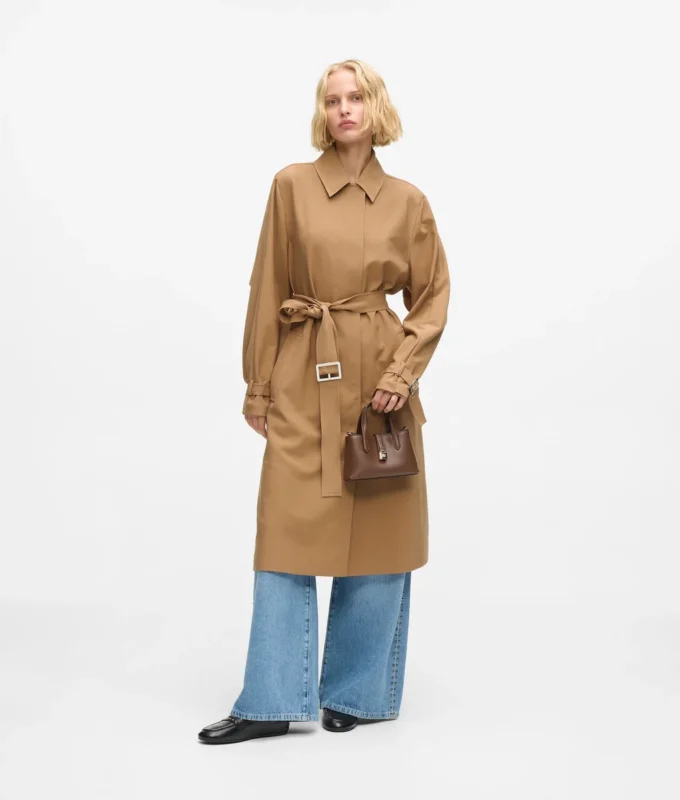 Trenchcoat met plooien