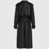 Trenchcoat van geperforeerd kunstleer