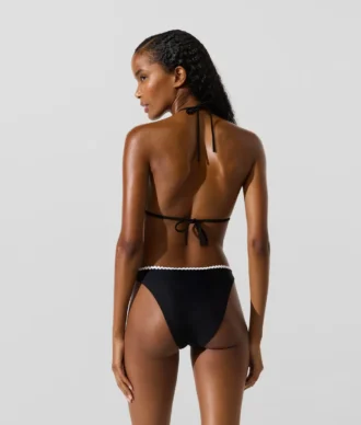 Triangelbikinitop met geschulpte rand