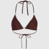 Triangelbikinitop met geschulpte rand