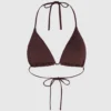 Triangelbikinitop met geschulpte rand