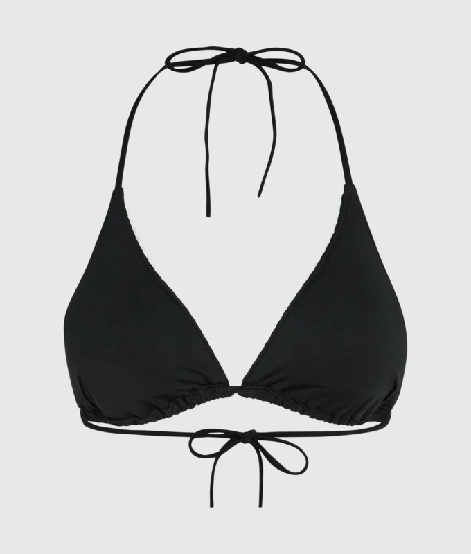 Triangelbikinitop met geschulpte rand