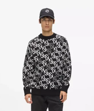 Trui met all-over monogram