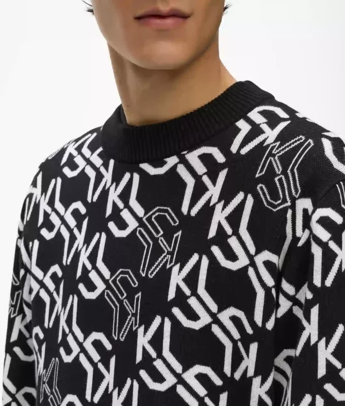 Trui met all-over monogram
