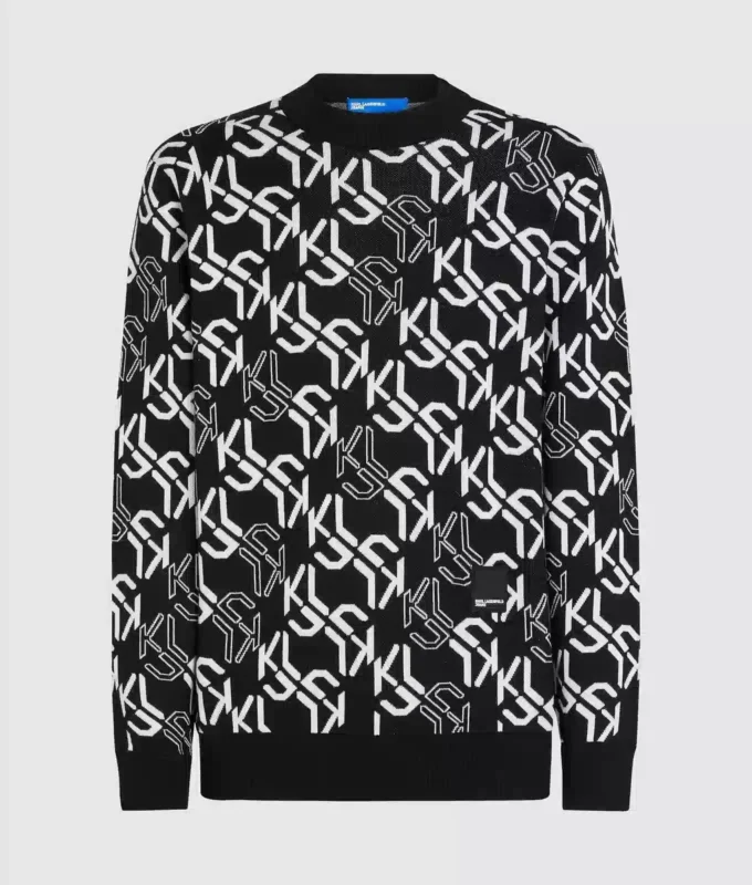 Trui met all-over monogram