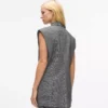 Tweed gilet met paillettenrevers