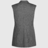 Tweed gilet met paillettenrevers