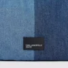 Tweekleurige denim shopper