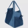 Tweekleurige denim shopper