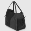 Tweekleurige denim shopper