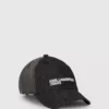 Tweekleurige donkere denim pet