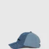Tweekleurige lichte denim pet