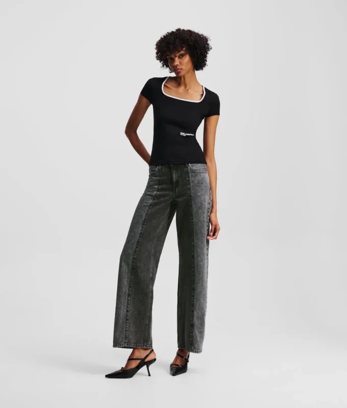 TWEEKLEURIGE MID-RISE RELAXED JEANS