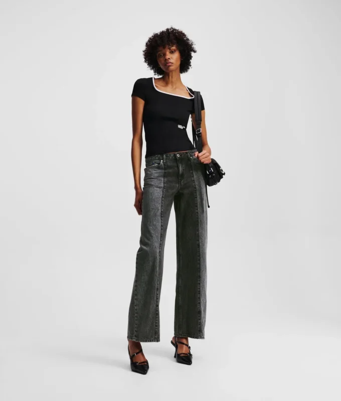 TWEEKLEURIGE MID-RISE RELAXED JEANS