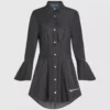 Uitlopende denim jurk