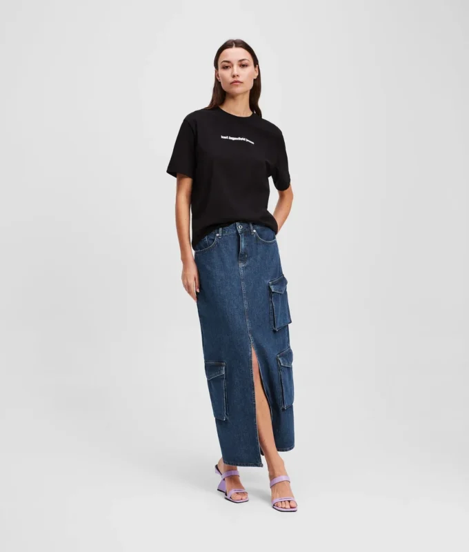 UTILITY DENIM MAXI-ROK