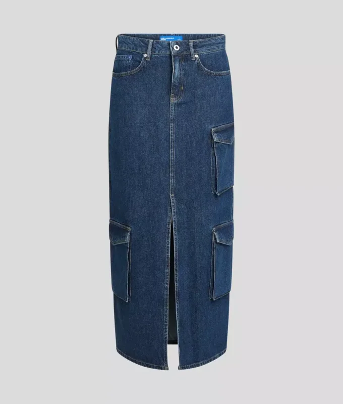 UTILITY DENIM MAXI-ROK