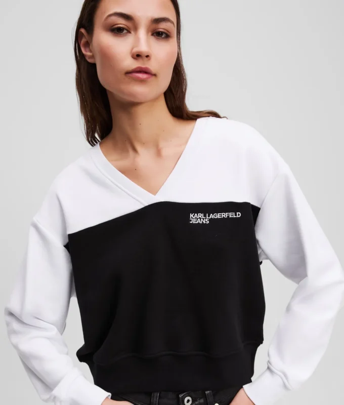 V-HALS SWEATSHIRT